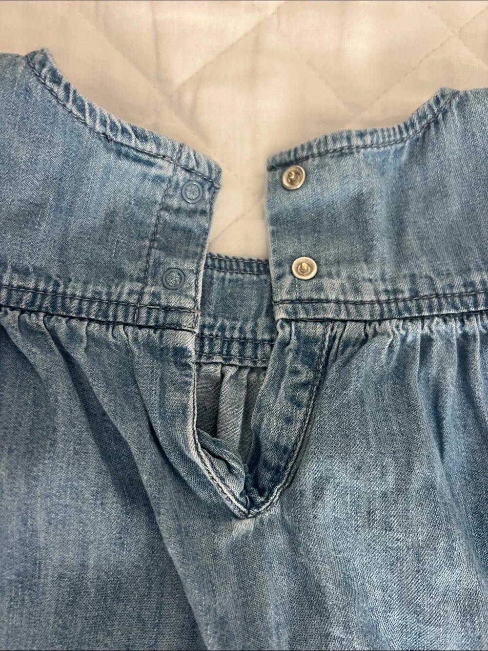 GAP Light Blue Denim Dress with Navy Bloomers